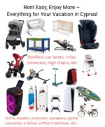 Baby gear and pary equipment rental in Cyprus with delivery